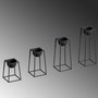 Aberto Design GED-018 Maceta Decorativa de Metal Negra